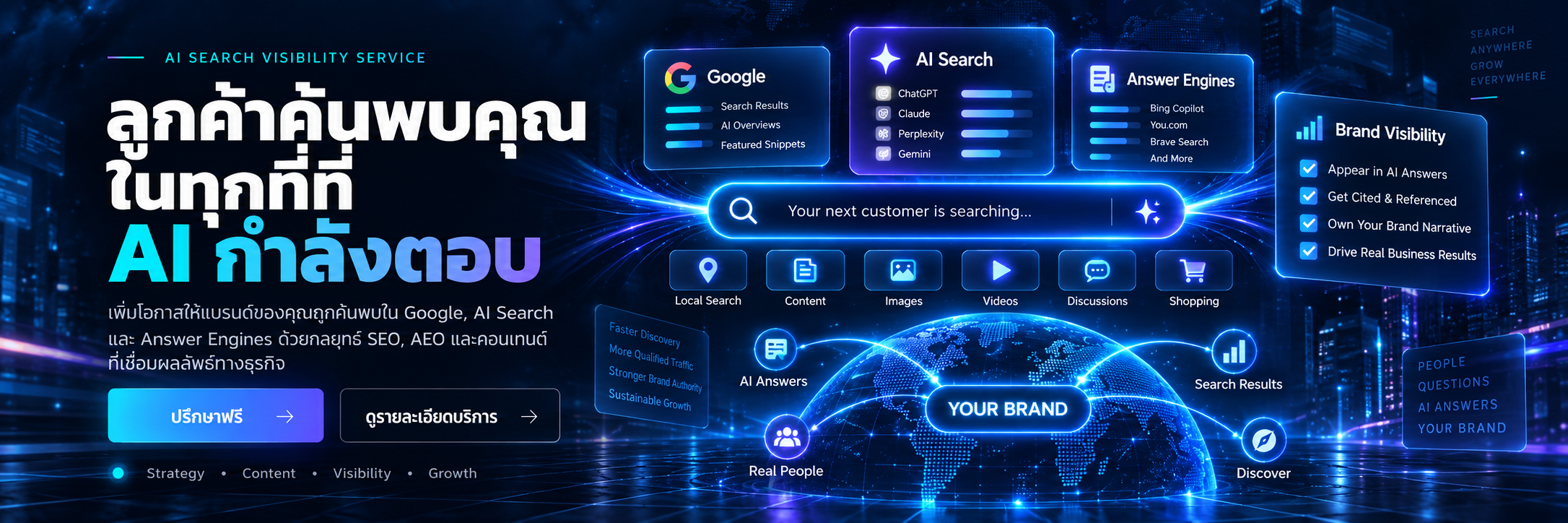บริการ AI Search Visibility ช่วยให้ลูกค้าค้นพบแบรนด์บน Google และ AI Search